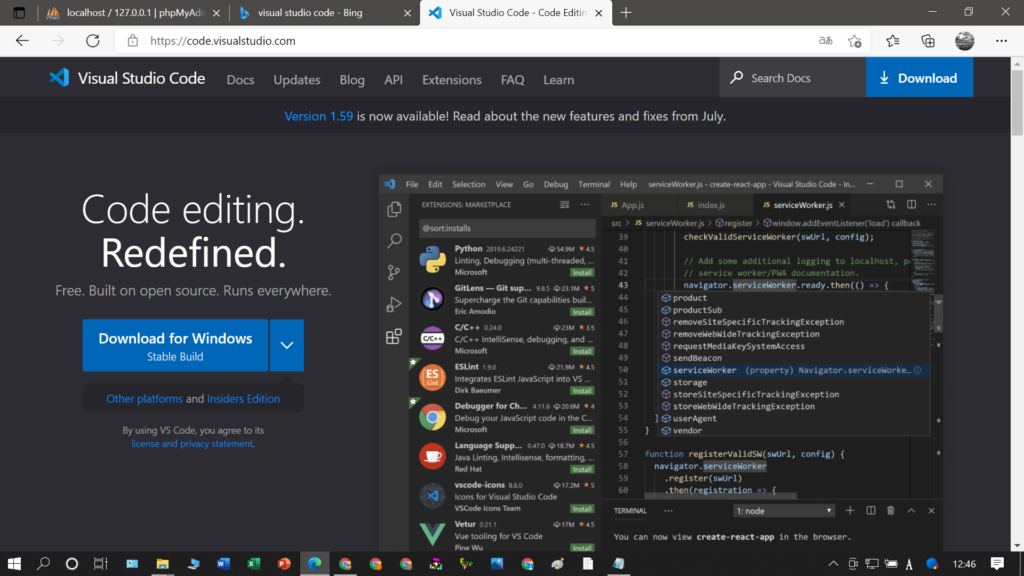 初めてのPHPプログラミングに挑戦してみた。Visual Studio Codeのインストールと初めてのPHPプログラム